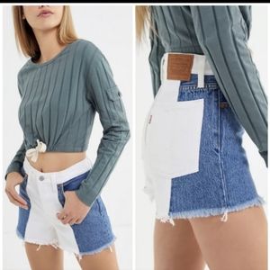 Levi's Wedgie Short Denim Jean Shorts Two Tone Size 27
